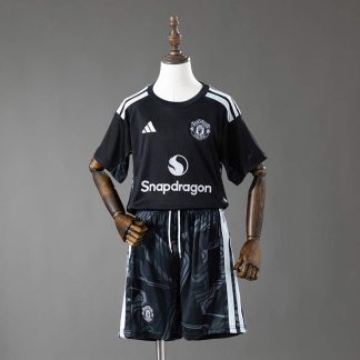 Manchester United 2026/27 Målvaktströja Barn Svart Fotbollströja Set