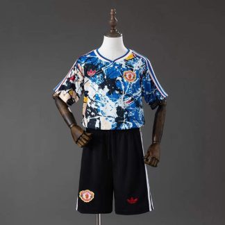 Manchester United x The Stone Roses 2026/27 Barn Fotbollströja Set med Shorts