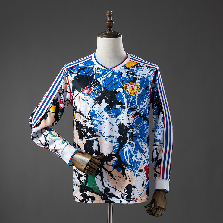 Manchester United x The Stone Roses 2026/27 Långärmad Herr Fotbollströja