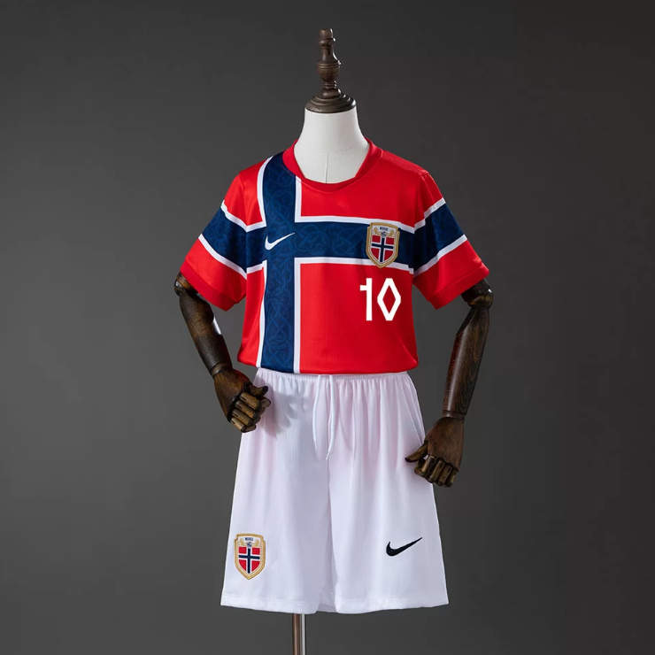 Martin Ødegaard 10 Norge VM 2026 Hemmatröja Barn Fotbollsställ med Shorts