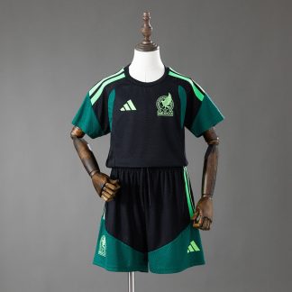 Mexiko VM 2026 Träningsställ Barn Svart Grön Fotbollströja med Shorts