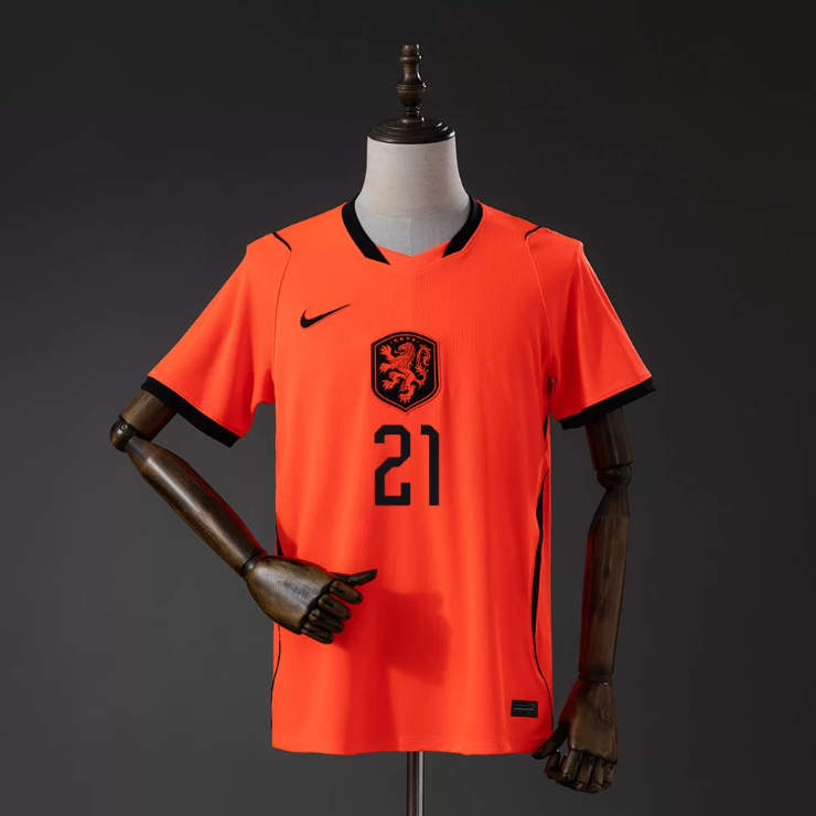 Nederländerna VM 2026 Hemmatröja Frenkie de Jong 21 Fotbollströja Herr