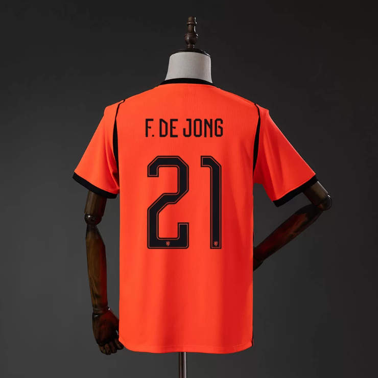 Nederländerna VM 2026 Hemmatröja Frenkie de Jong 21 Fotbollströja Herr