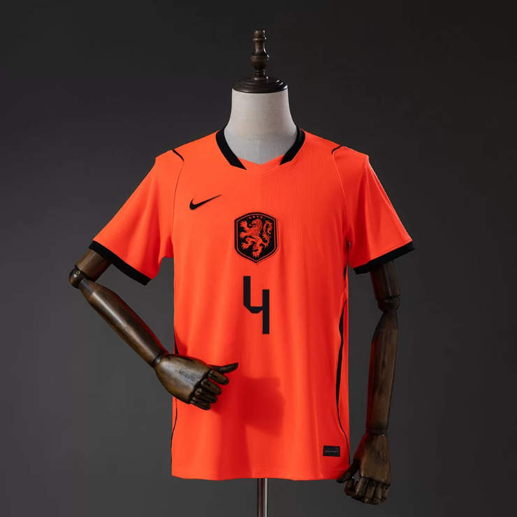 Nederländerna VM 2026 Hemmatröja Virgil van Dijk 4 Fotbollströja Herr