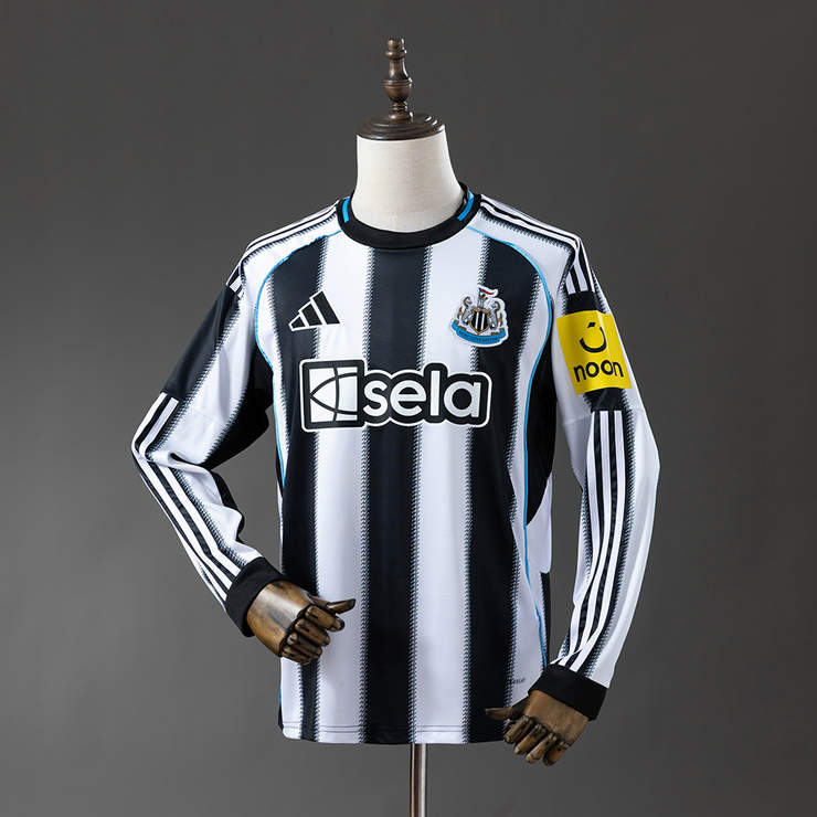 Newcastle United 2025/26 Hemmatröja Långärmad Fotbollströja Herr