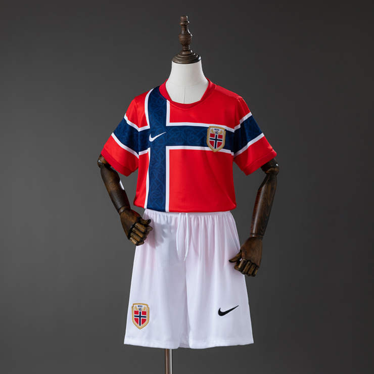 Norge VM 2026 Hemmatröja Barn Fotbollsställ med Shorts
