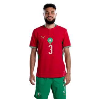 Noussair Mazraoui 3 Marocko VM 2026 Hemmaställ Herr Fotbollströja med Shorts