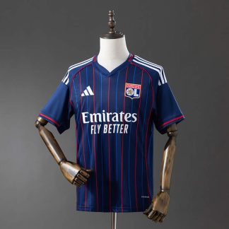 Olympique Lyonnais 2025/26 Bortatröja Kortärmad Fotbollströja Herr