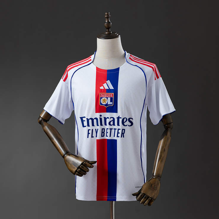 Olympique Lyonnais 2025/26 Hemmatröja Kortärmad Fotbollströja Herr