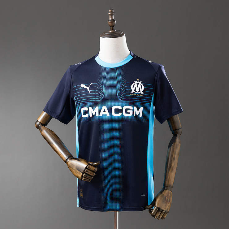 Olympique de Marseille 2025/26 Bortatröja Kortärmad Fotbollströja Herr