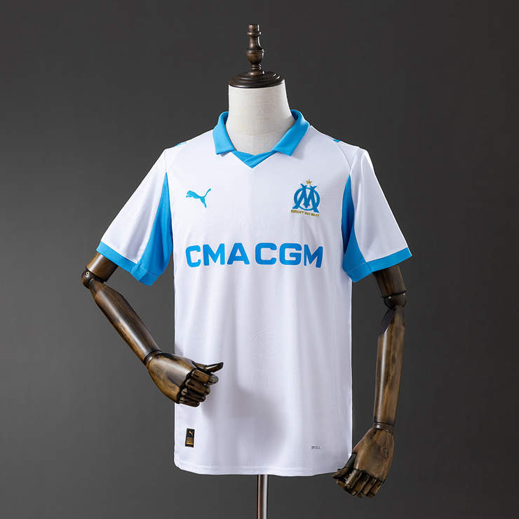 Olympique de Marseille 2025/26 Hemmatröja Kortärmad Fotbollströja Herr