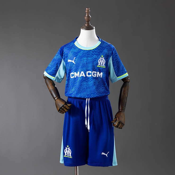 Olympique de Marseille 2025/26 Tredjeställ Barn Fotbollströja med Shorts