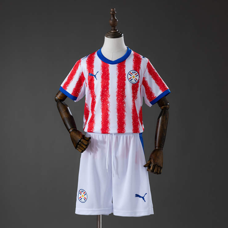 Paraguay VM 2026 Hemmaställ Barn Fotbollsset med Shorts