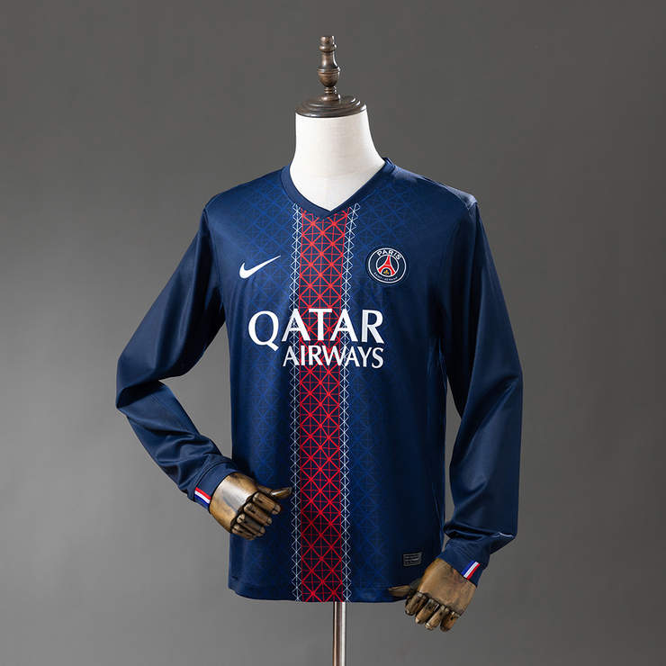 Paris Saint-Germain PSG 2025/26 Hemmatröja Långärmad Fotbollströja Herr