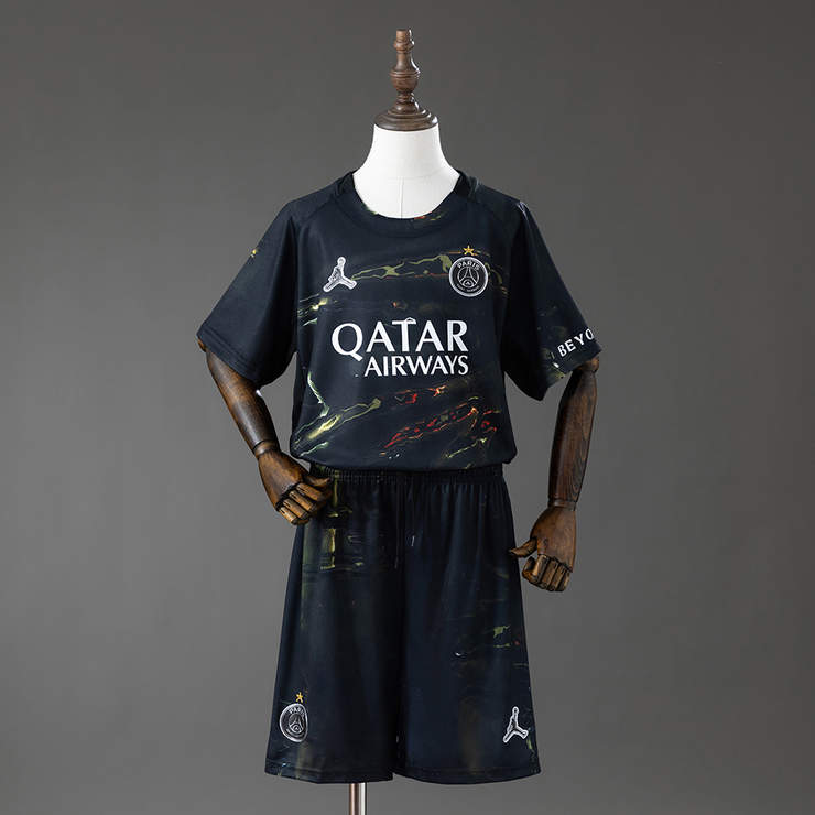 Paris Saint-Germain PSG 2025/26 Night Edition Barn Fotbollströja med Shorts