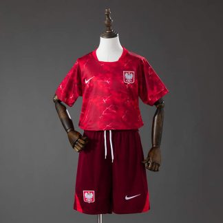 Polen VM 2026 Bortaställ Barn Fotbollströja med Shorts