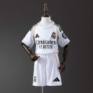 Real Madrid 2025/26 Hemmatröja Barn Fotbollströja med Shorts
