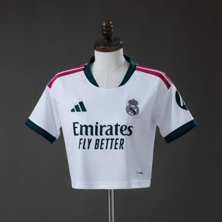 Real Madrid 2026/27 Hemmatröja Dam Crop Top Fotbollströja