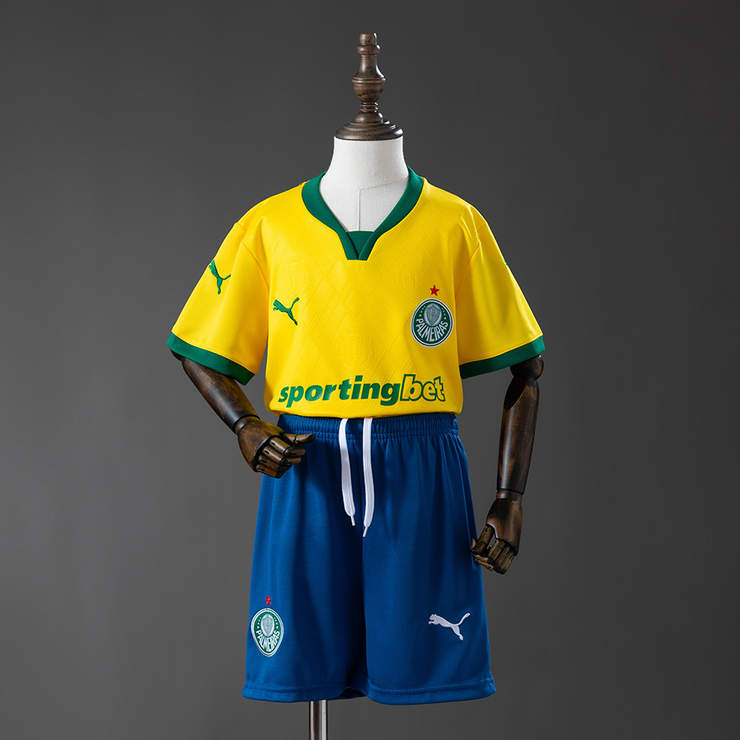SE Palmeiras 2025/26 Tredjeställ Barn Fotbollströja med Shorts