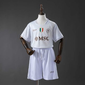 SSC Napoli 2025/26 Bortaställ Barn Fotbollströja med Shorts