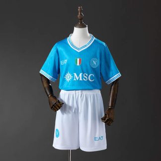 SSC Napoli 2025/26 Hemmaställ Barn Fotbollströja med Shorts