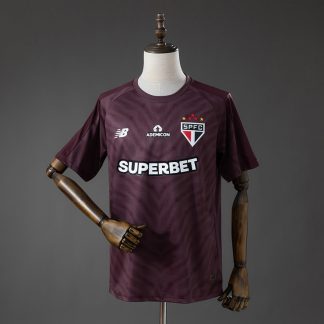 São Paulo 2026/27 Målvaktströja Mörk Vinröd Herr Fotbollströja