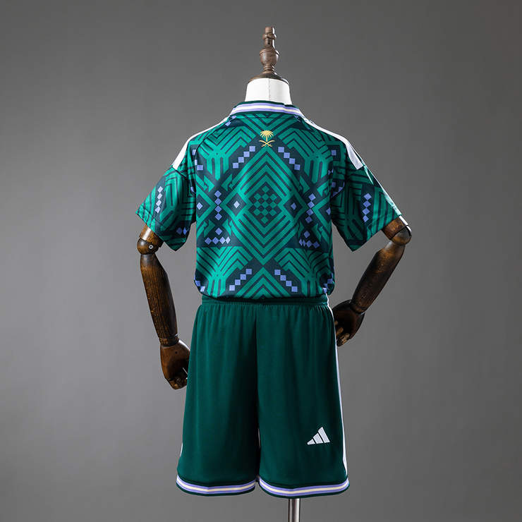 Saudiarabien VM 2026 Hemmaställ Barn Grön Fotbollströja med Shorts