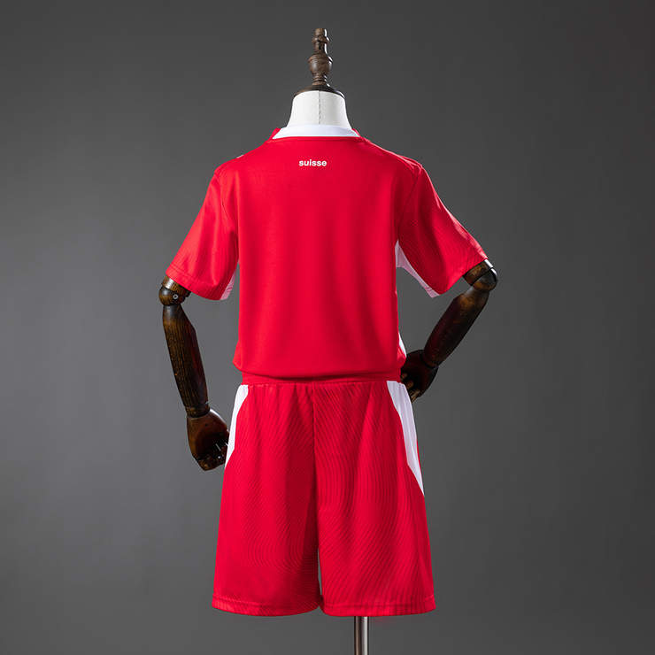 Schweiz VM 2026 Hemmaställ Barn Fotbollströja med Shorts