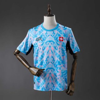 Schweiz VM 2026 Målvaktströja Blå Fotbollströja Herr
