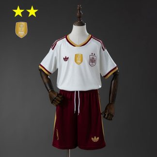 Spanien VM 2026 Bortaställ Barn Fotbollsställ Mästarutgåva Två Stjärnor