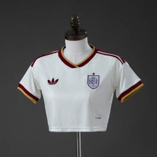 Spanien VM 2026 Bortatröja Crop Top – Fotbollströja Dam