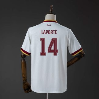 Spanien VM 2026 Bortatröja Herr Aymeric Laporte #14 Fotbollströja Mästarutgåva