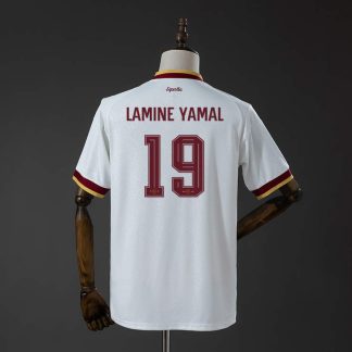 Spanien VM 2026 Bortatröja Herr Lamine Yamal #19 Fotbollströja Mästarutgåva
