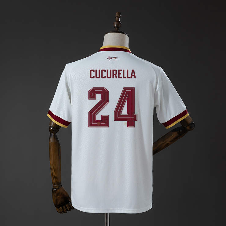 Spanien VM 2026 Bortatröja Herr Marc Cucurella #24 Fotbollströja Mästarutgåva