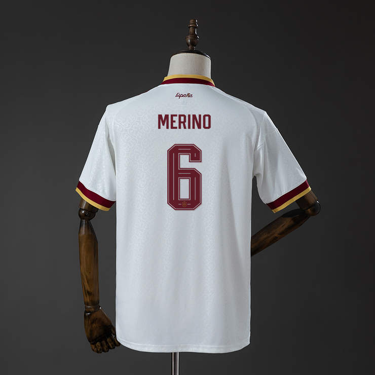 Spanien VM 2026 Bortatröja Herr Mikel Merino #6 Fotbollströja Mästarutgåva