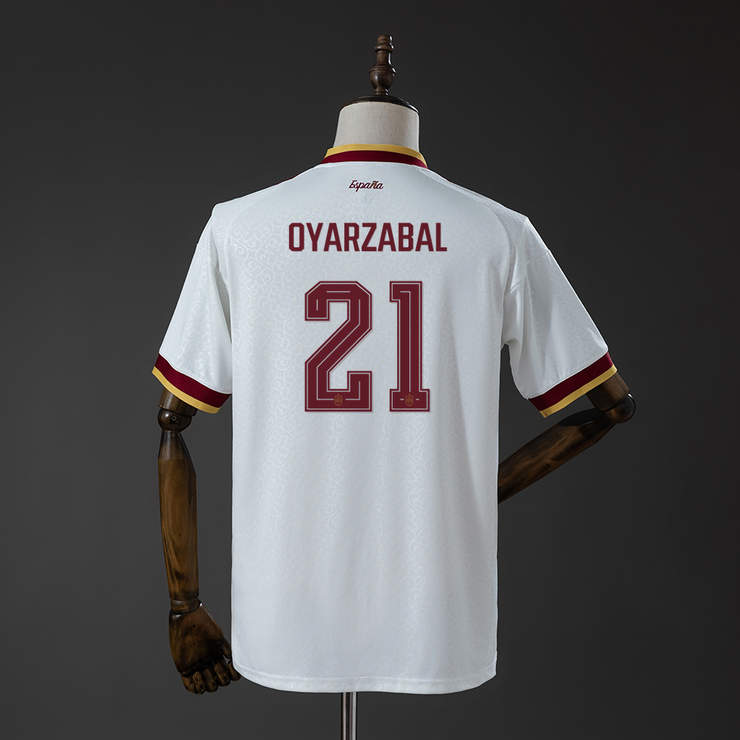 Spanien VM 2026 Bortatröja Herr Mikel Oyarzabal #21 Fotbollströja Mästarutgåva