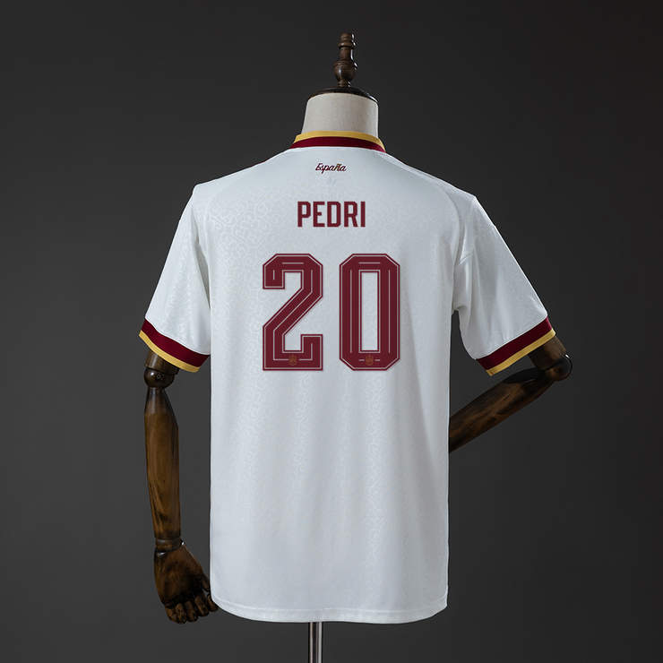 Spanien VM 2026 Bortatröja Herr Pedri #20 Fotbollströja Mästarutgåva