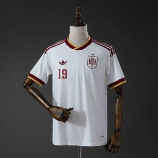 Spanien VM 2026 Bortatröja Lamine Yamal 19 Kortärmad Fotbollströja Herr