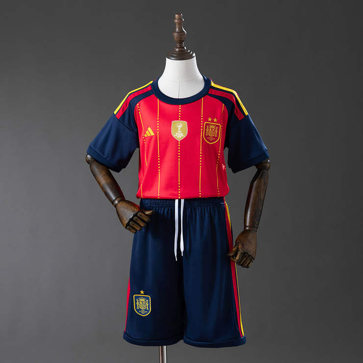 Spanien VM 2026 Hemmaställ Barn Fotbollsställ Mästarutgåva