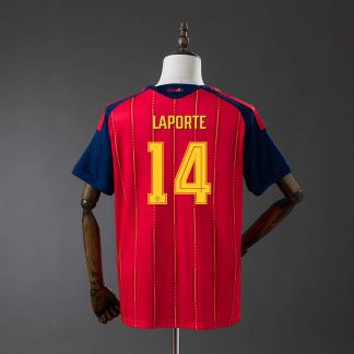Spanien VM 2026 Hemmatröja Herr Aymeric Laporte #14 Fotbollströja Mästarutgåva