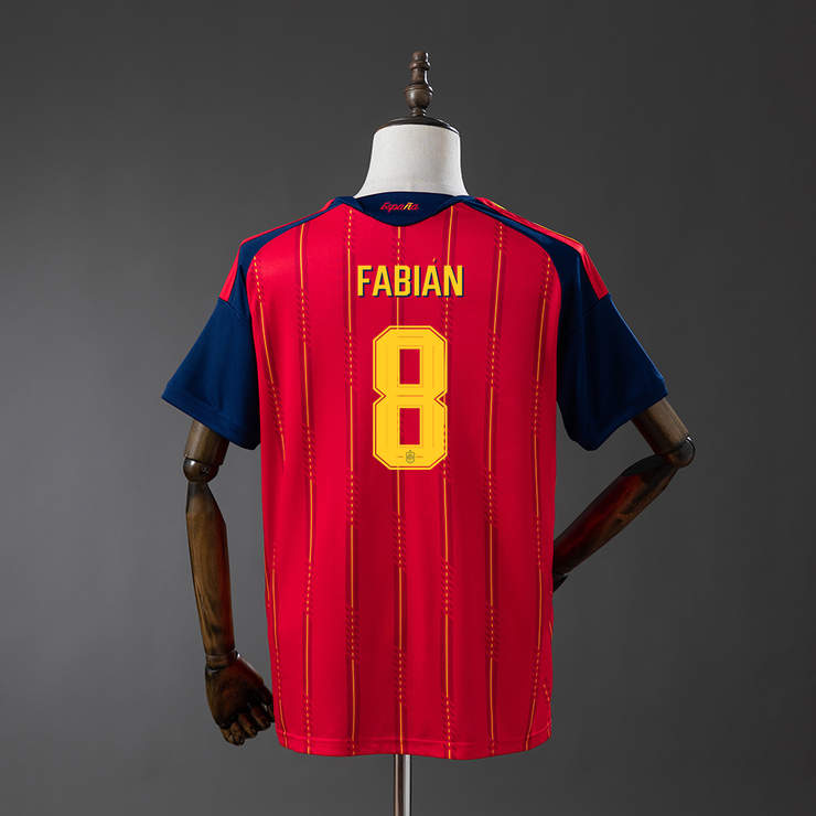 Spanien VM 2026 Hemmatröja Herr Fabián Ruiz #8 Fotbollströja Mästarutgåva
