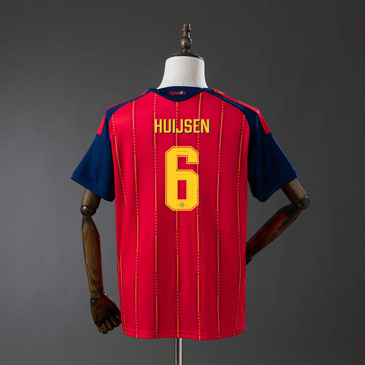Spanien VM 2026 Hemmatröja Herr Huijsen #6 Fotbollströja Mästarutgåva