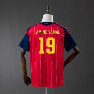 Spanien VM 2026 Hemmatröja Herr Lamine Yamal #19 Fotbollströja Mästarutgåva