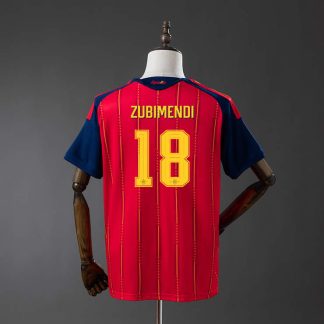 Spanien VM 2026 Hemmatröja Herr Martín Zubimendi #18 Fotbollströja Mästarutgåva