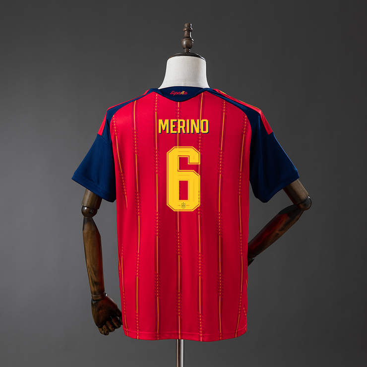 Spanien VM 2026 Hemmatröja Herr Mikel Merino #6 Fotbollströja Mästarutgåva
