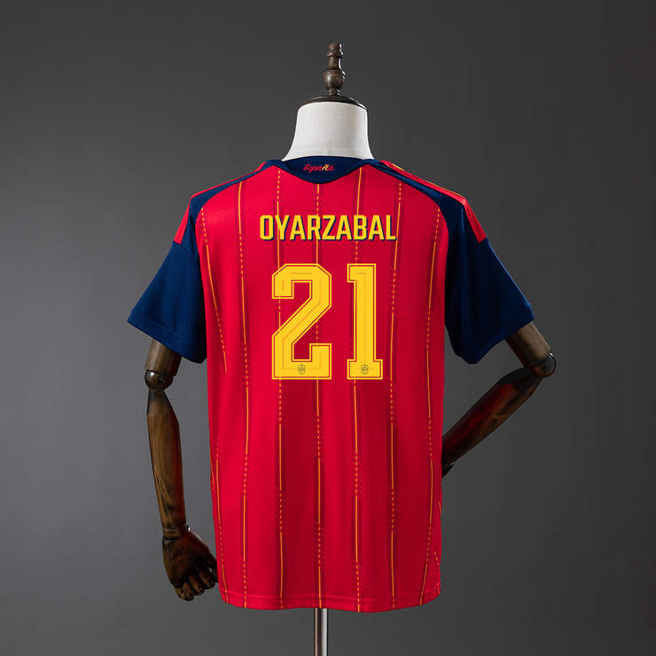 Spanien VM 2026 Hemmatröja Herr Mikel Oyarzabal #21 Fotbollströja Mästarutgåva