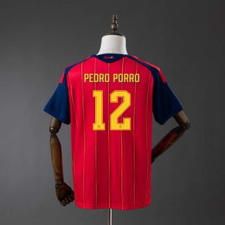 Spanien VM 2026 Hemmatröja Herr Pedro Porro #12 Fotbollströja Mästarutgåva