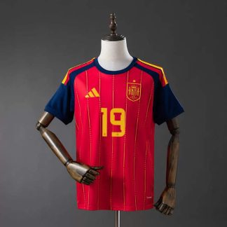 Spanien VM 2026 Hemmatröja Lamine Yamal 19 Kortärmad Fotbollströja Herr