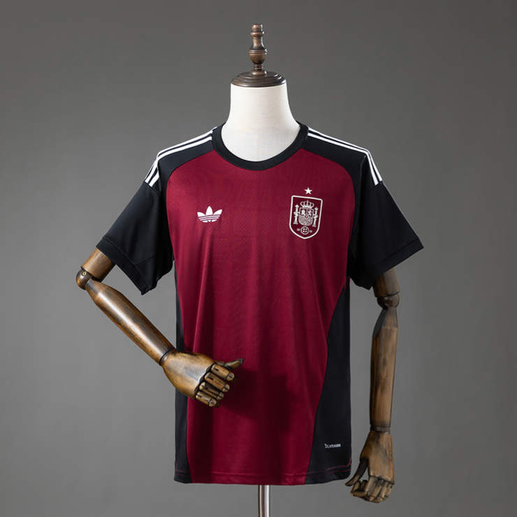 Spanien VM 2026 Målvaktströja Vinröd – Fotbollströja Herr
