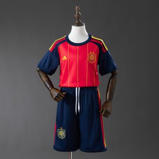 Spanien VM 2026 Mästarutgåva Två Stjärnor Hemmaställ Barn Fotbollströja Set